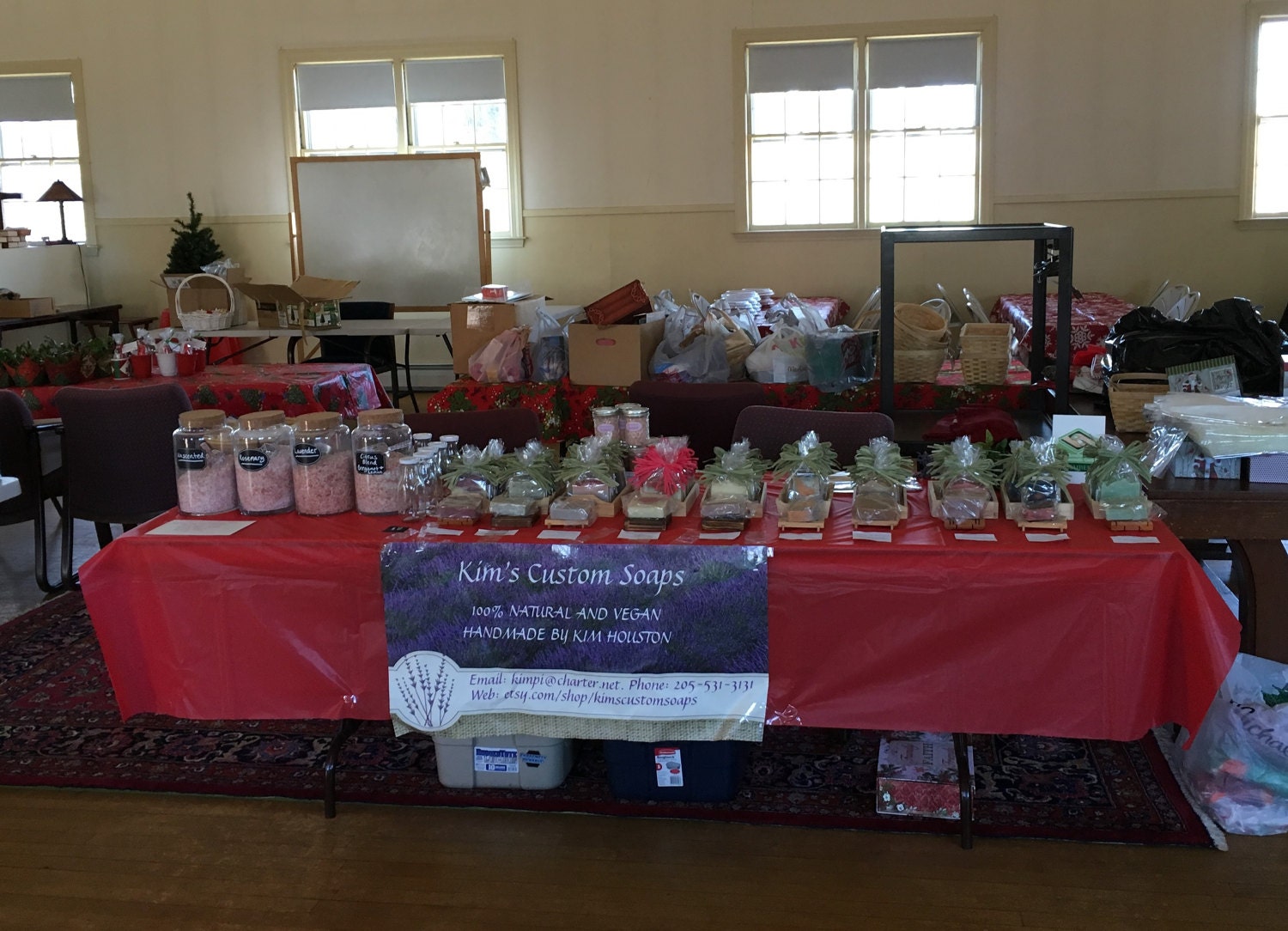Here is my set up for tomorrows fair!