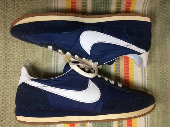 1982 Nike Roadrunner blue white swoosh vintage trainers size 9.5