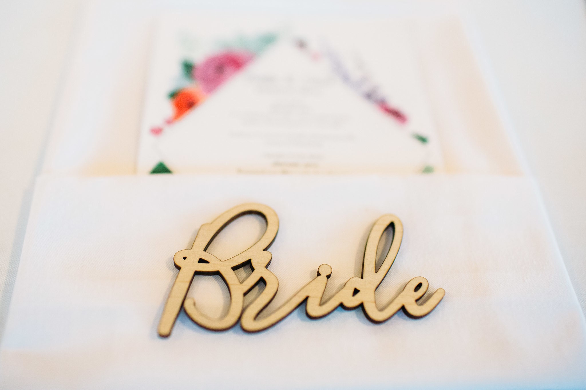Laser engraved wood Place cards