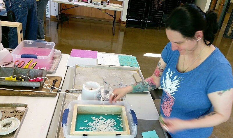 a beautiful pause paper making flower petals in pulp oakdale nature preserve mn