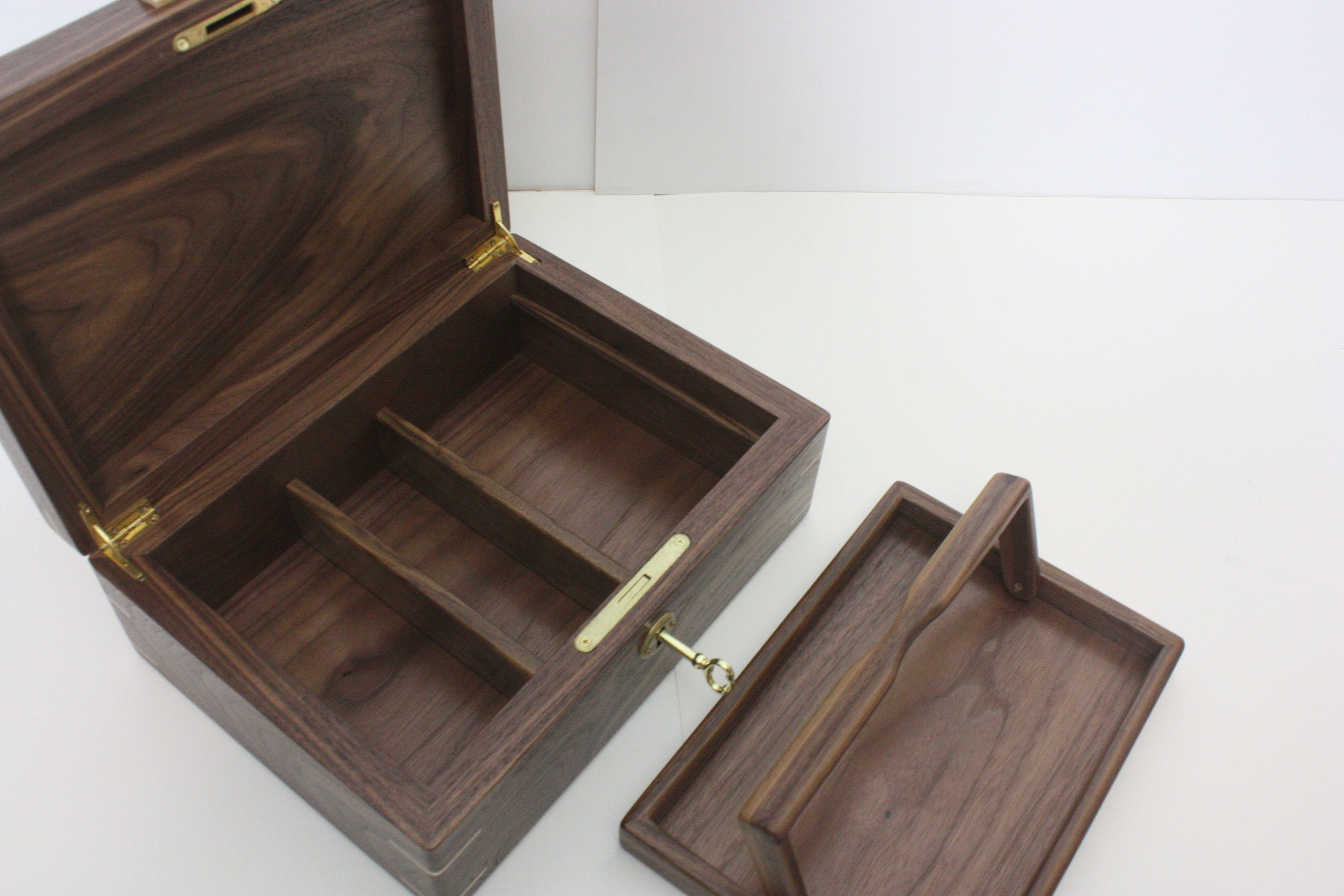 Wood Box with Adjustable Dividers