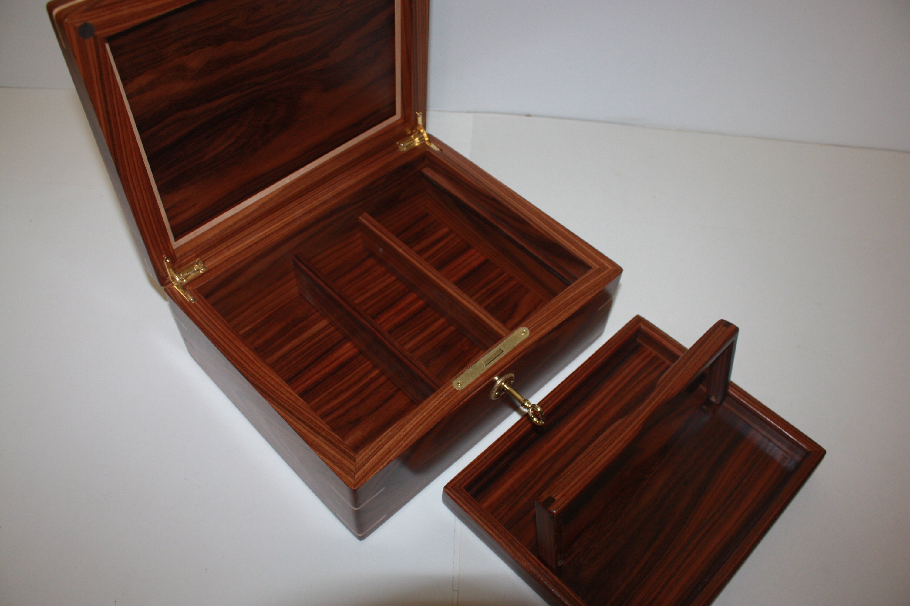Handmade Mens Valet Wood Box For Sale