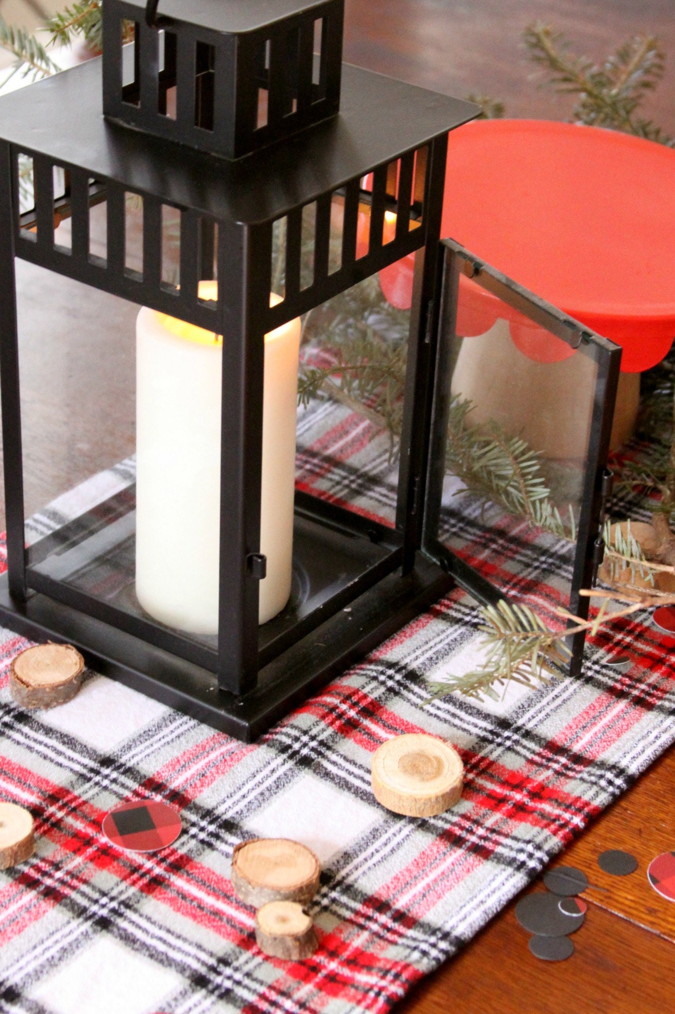 lumberjack baby shower decor