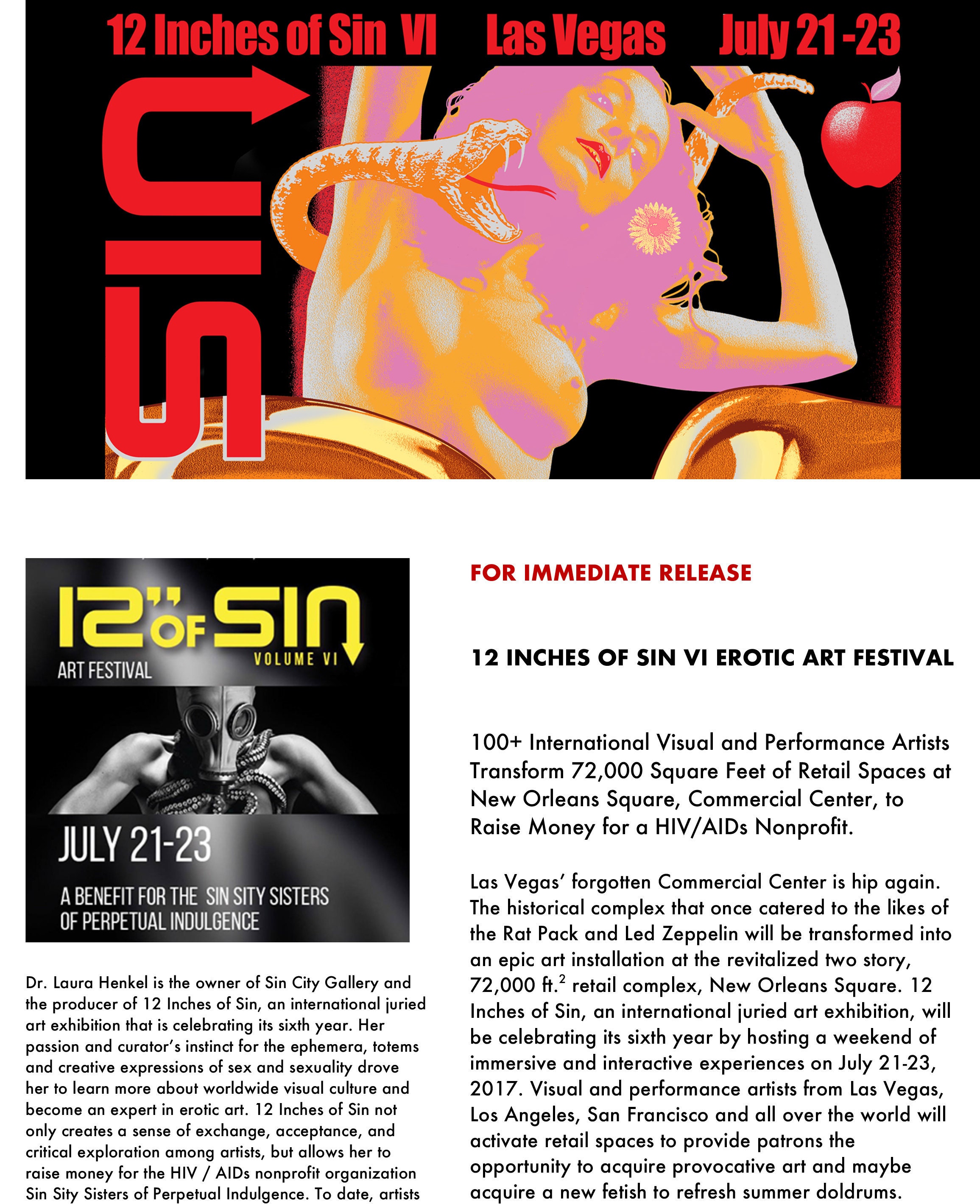 12 Inches of Sin VI Press Release Page 1