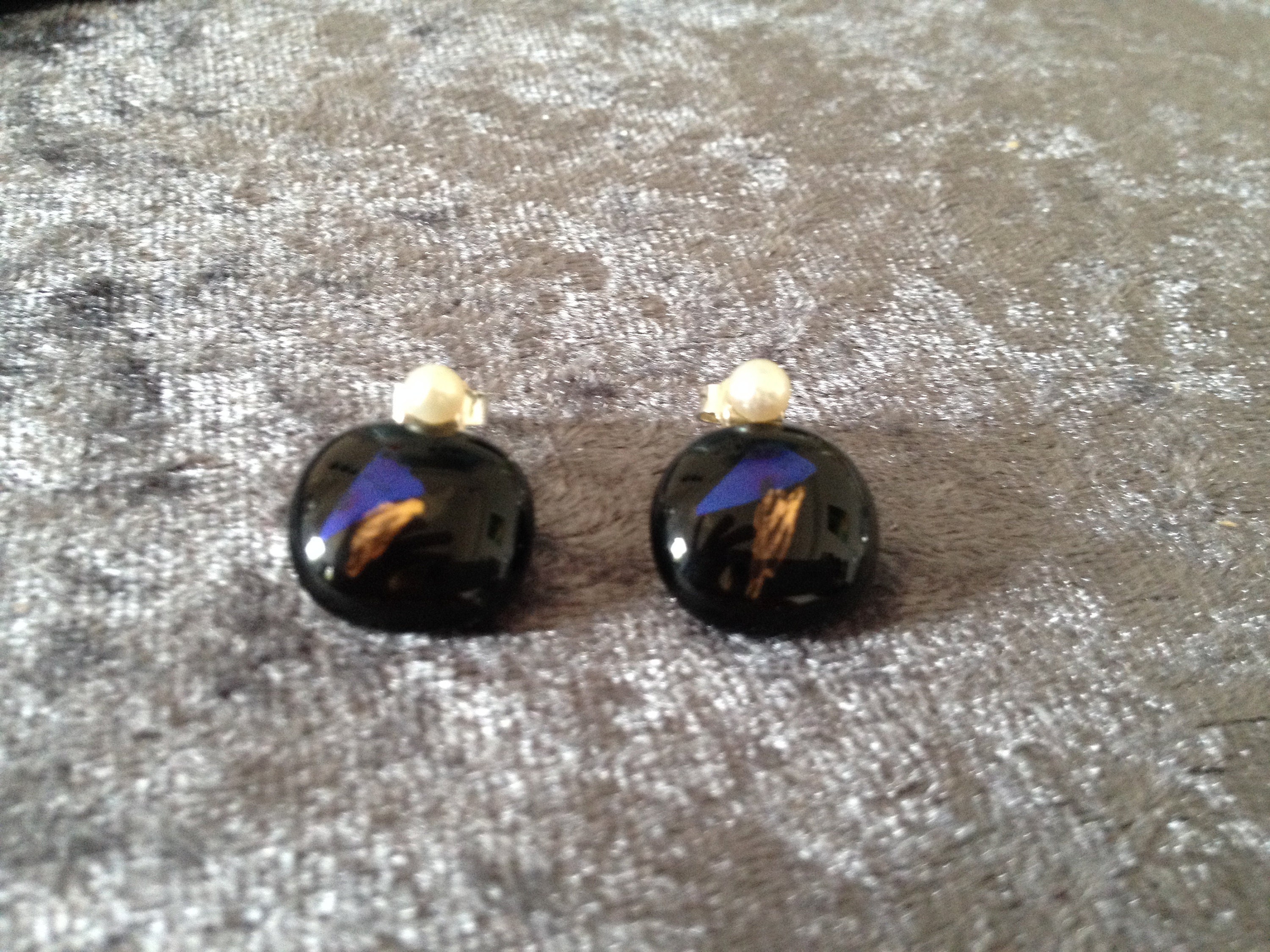 Auftragsarbeit Silberschmuck mit Glas und echter Perle