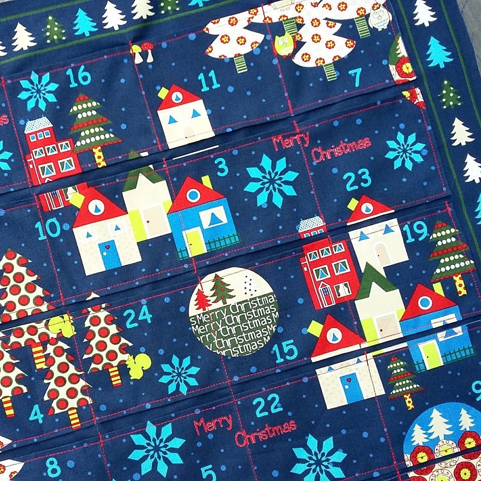 Coming soon...advent calendar in striking blues and reds