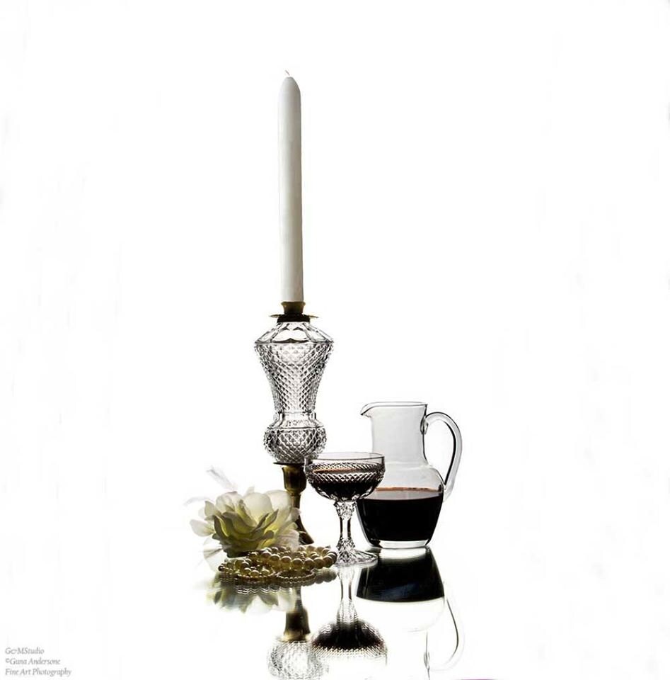 gunadesign guna andersone vintage crystal candlestick