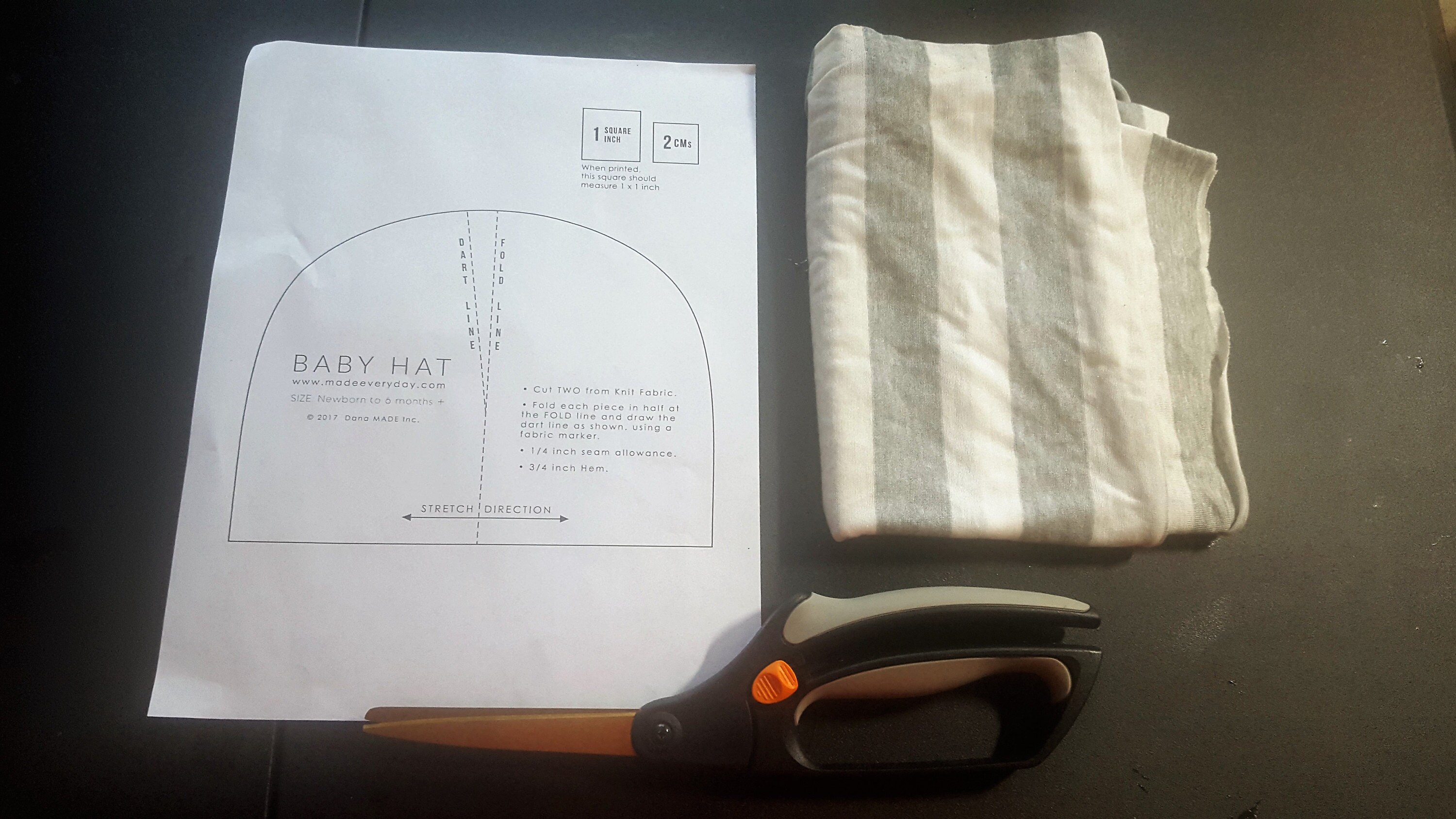 I just printed the pattern in regular white paper.