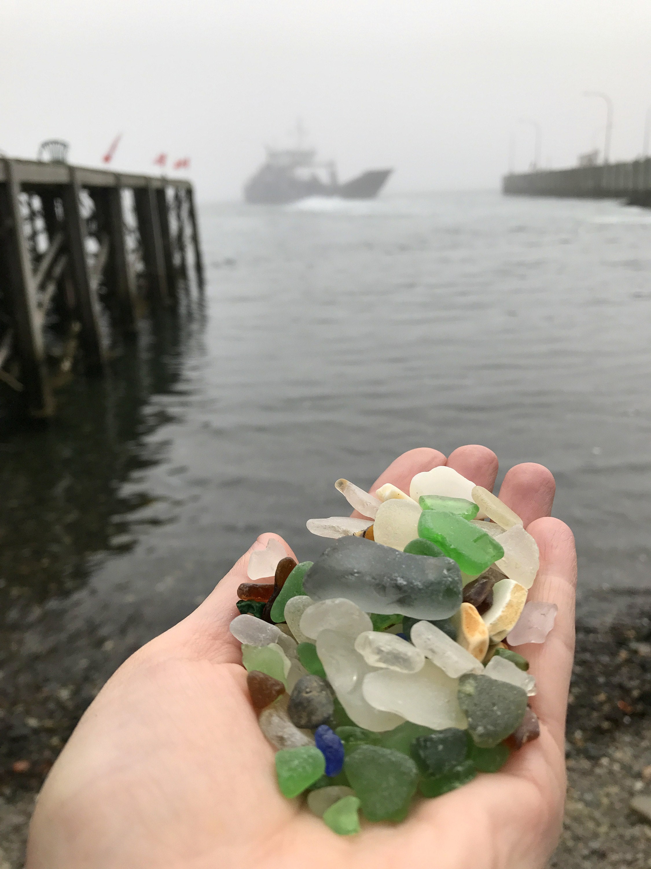 sea glass offerings nova scotia - bay of fundy- brier island
