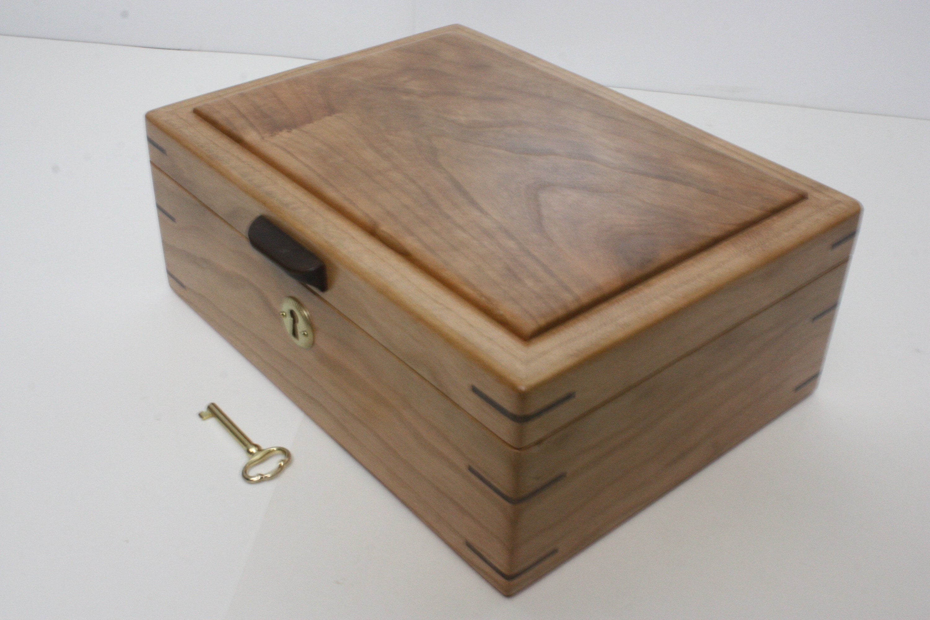 Handmade Cherry Wood Locking Box