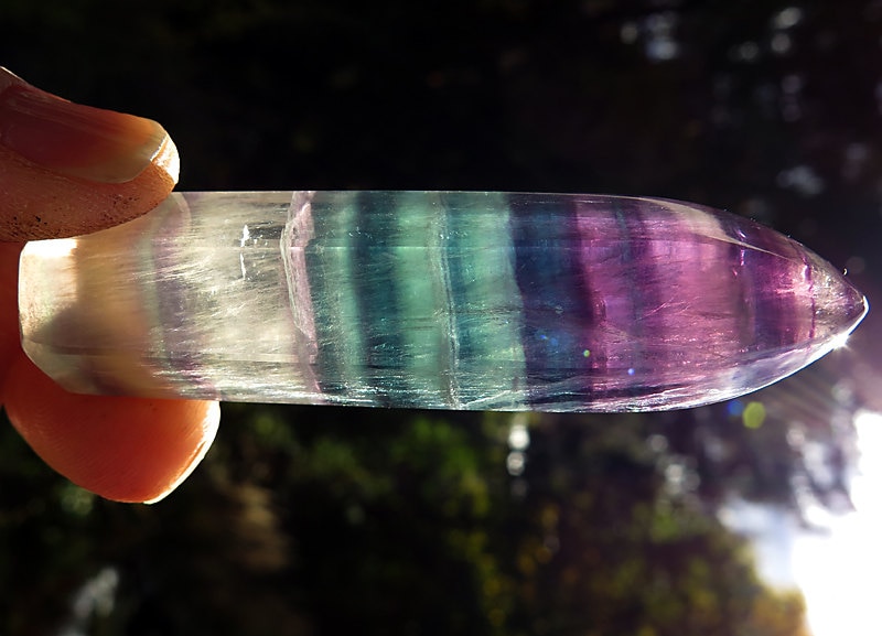 Polished Rainbow Fluorite, China