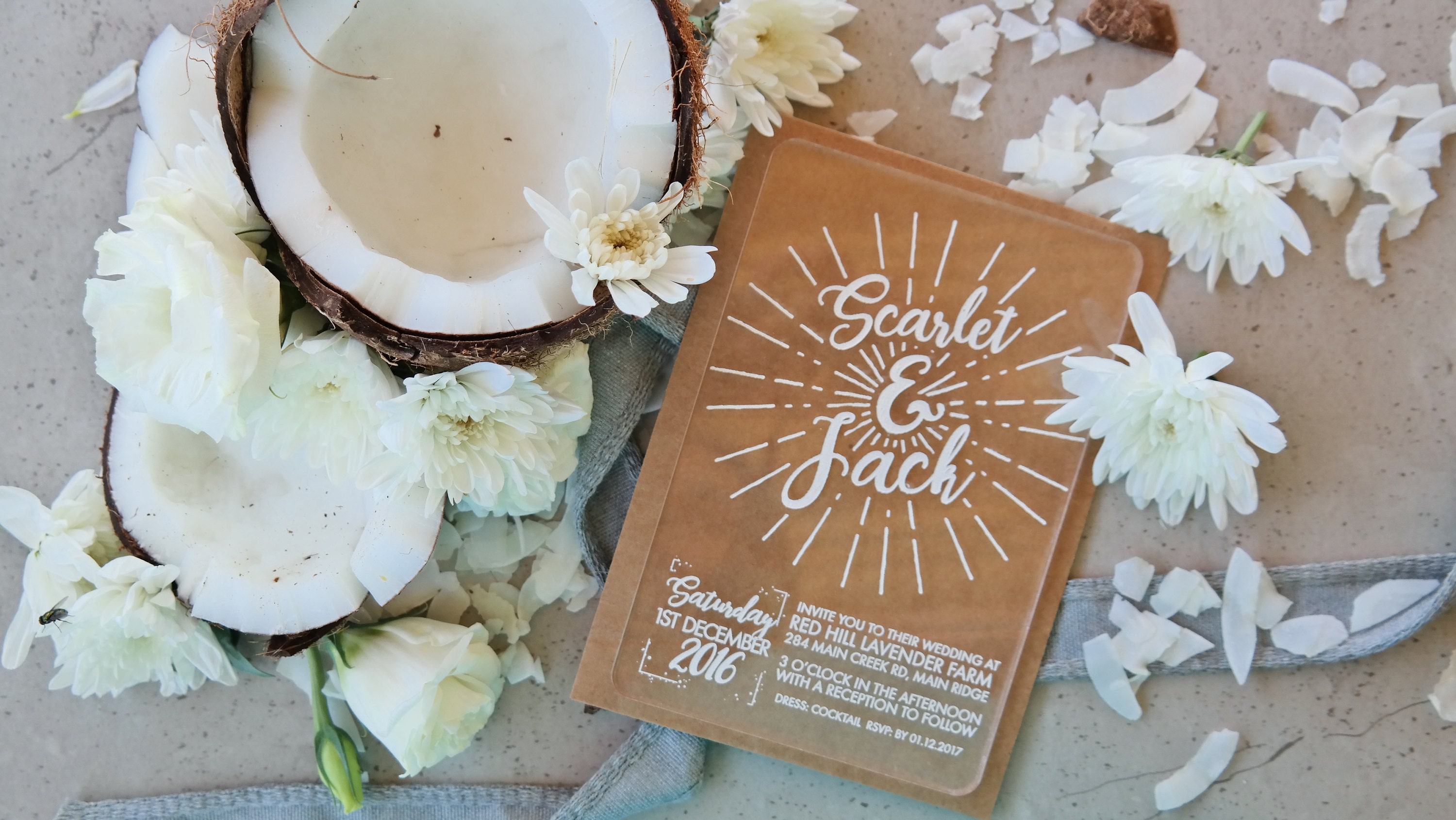 Acrylic Wedding invitation