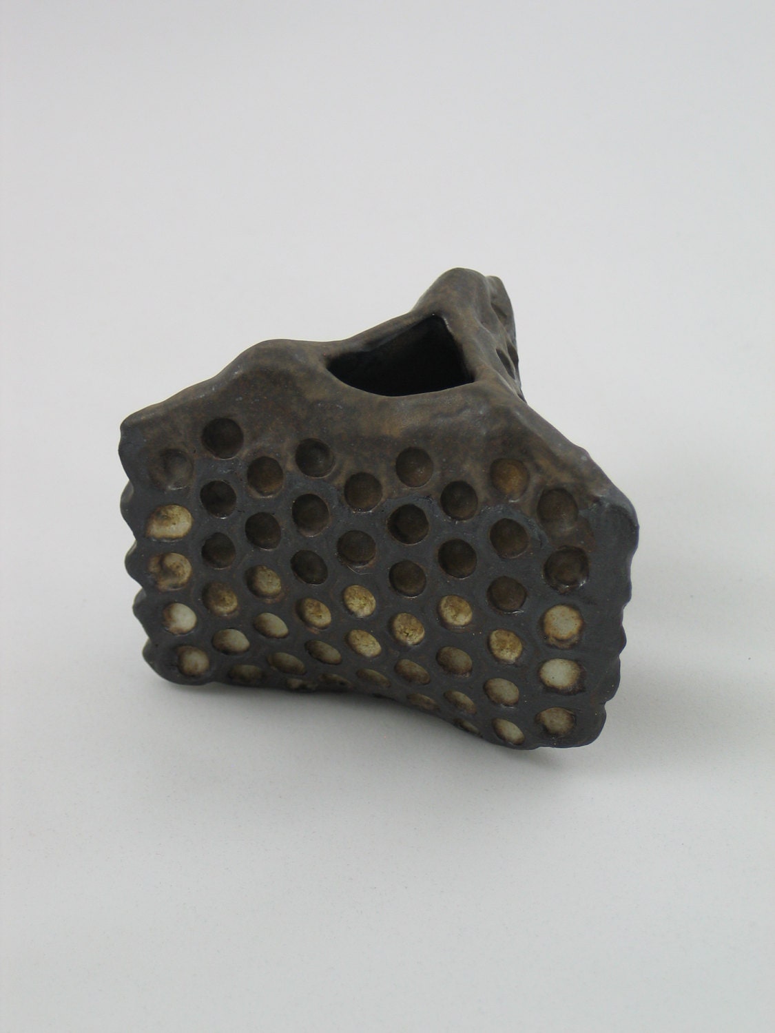 Ceramic Honeycomb vase.  Apis habilis:  Vase Number 10