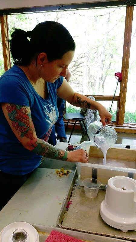 a beautiful pause paper making pulp pour method oakdale nature preserve mn