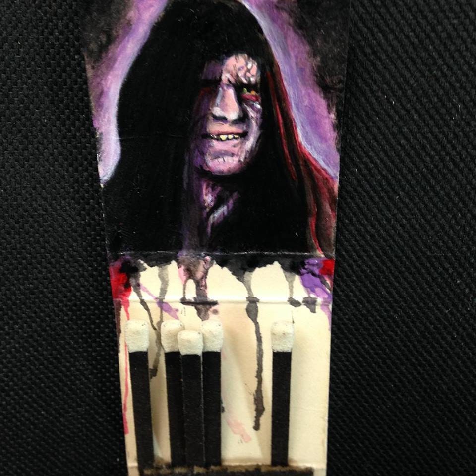 Long Live the Emperor! 1.5x1.75 Acrylic on vintage matchbook