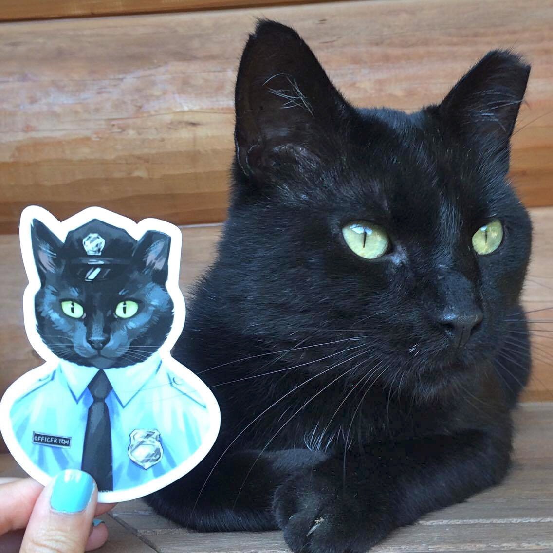 Officer Tom with his new sticker
