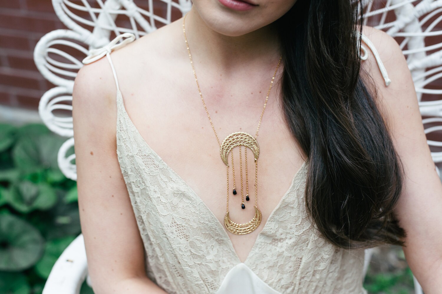 hecate moon crescent necklace