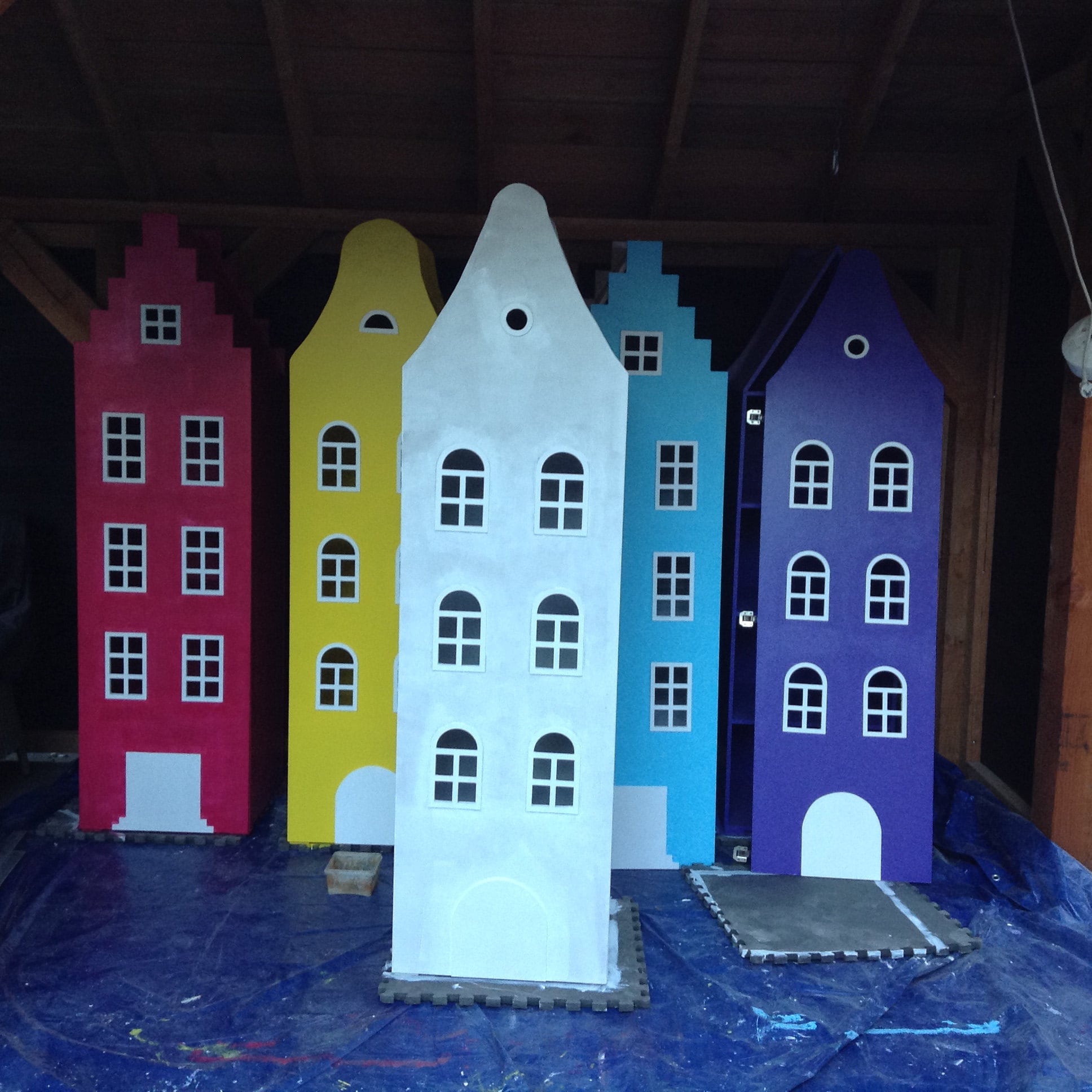 4 painted and 1 to go, I love the colors they picked
