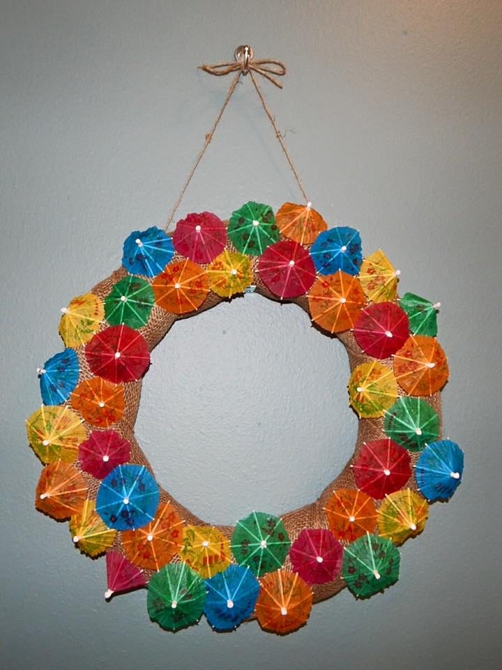 umbrella toothpick wreath