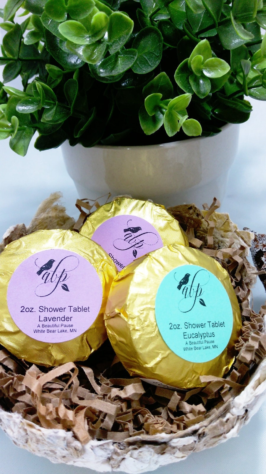 lavender eucalyptus shower tablets, shower fizzies