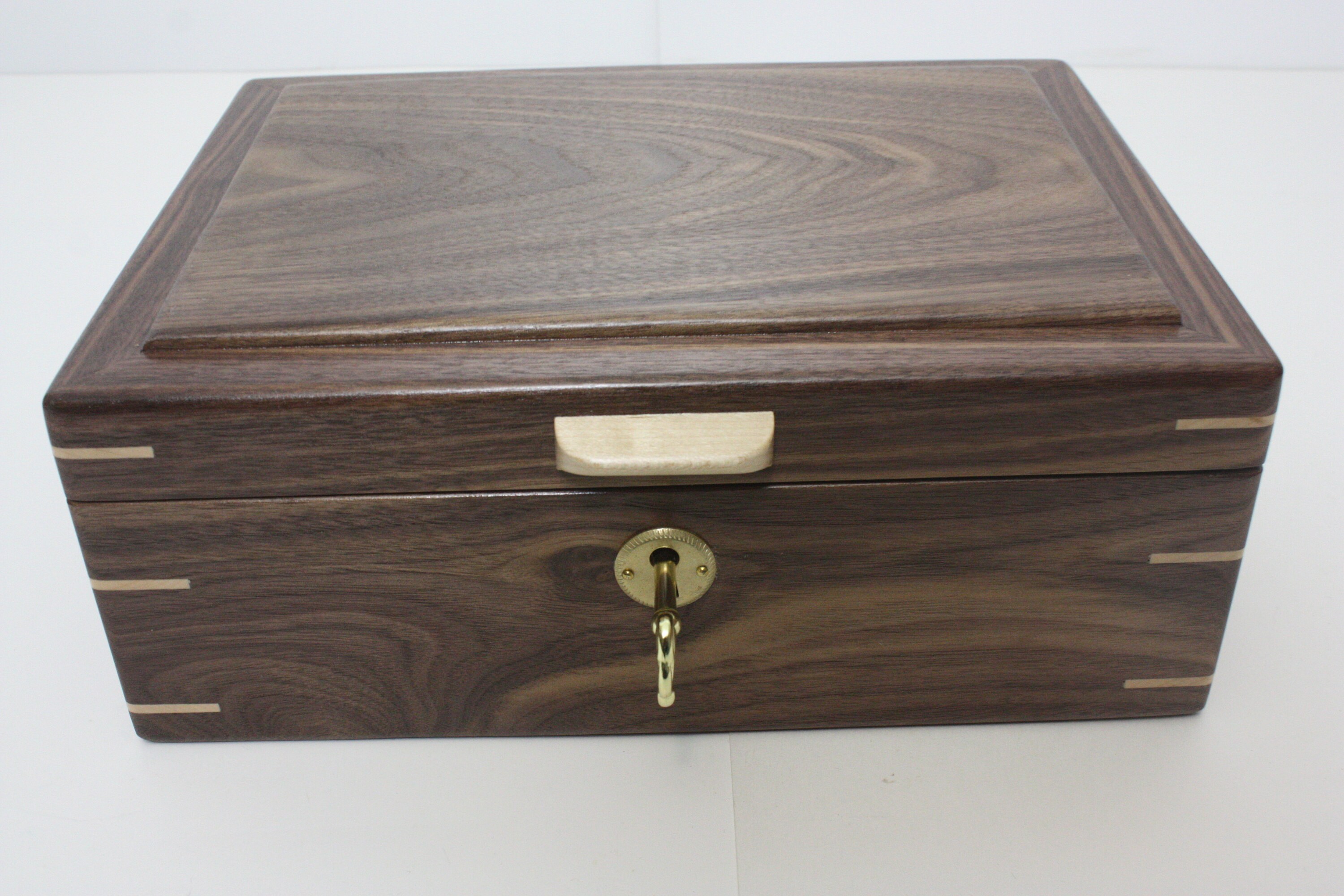 Handcrafted Wood Box For Sale