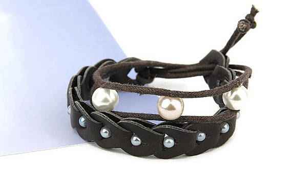 gunadesign recycled leather bracelet