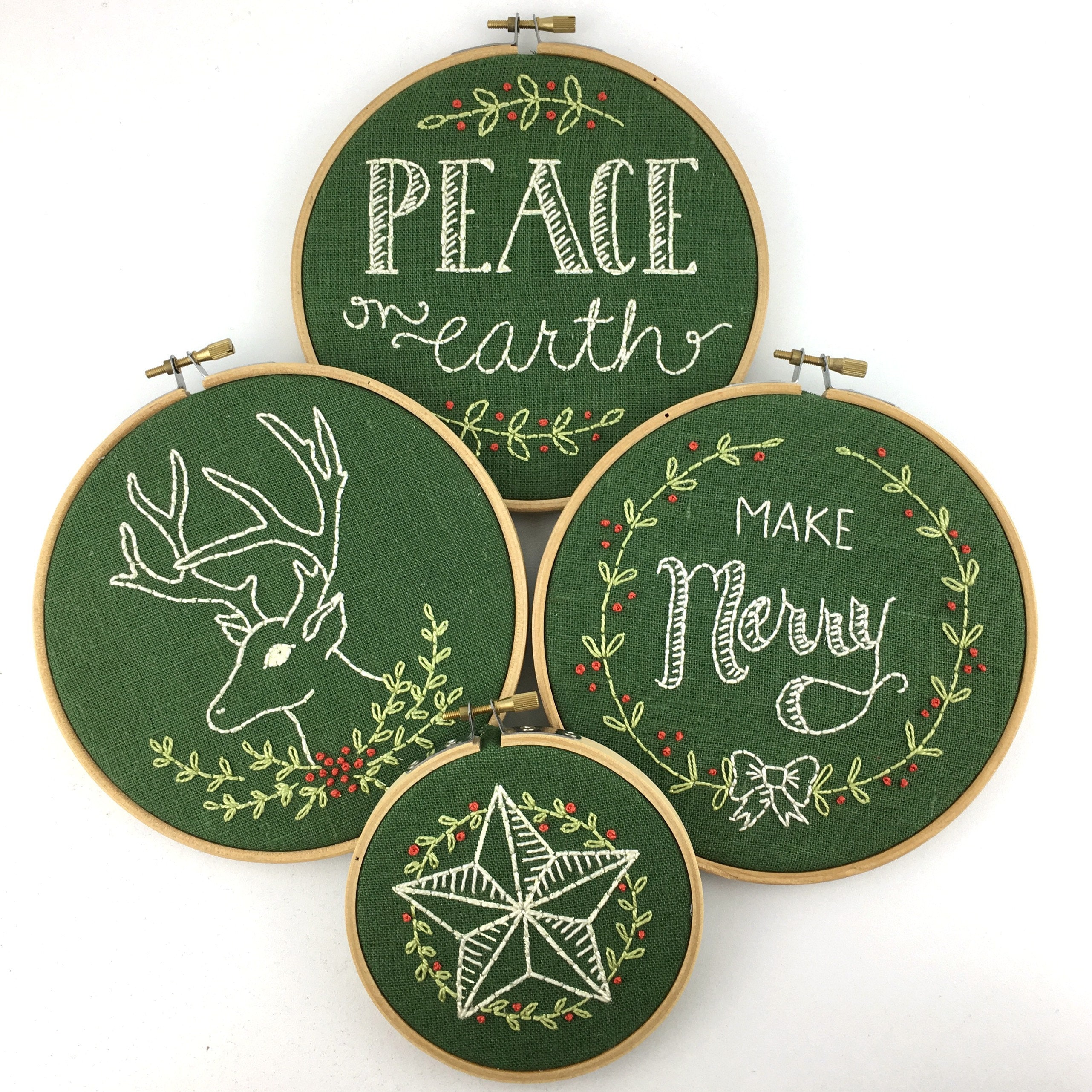 Christmas embroidery kits at www.iheartstitchart.com