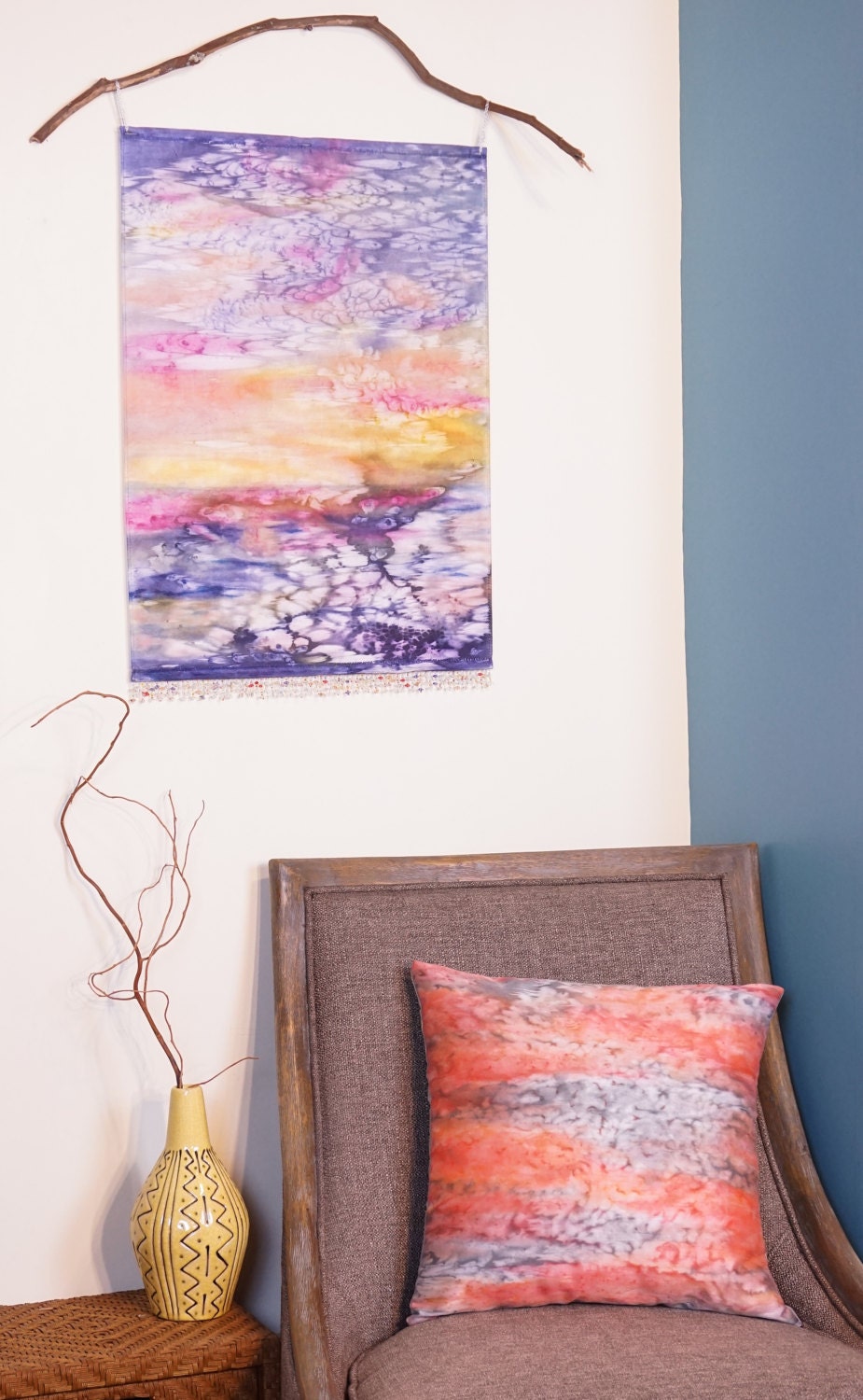 My newest Watercolor Silk Tapestry & Pillow