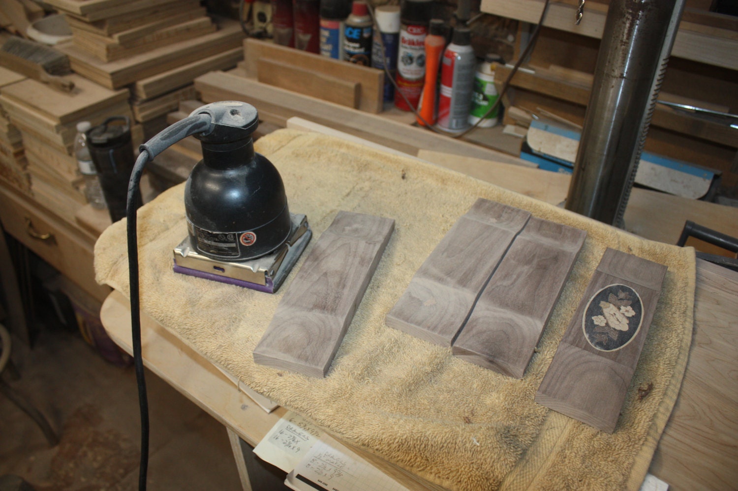 Sanding 4 Drawer Jewelry Box Fronts