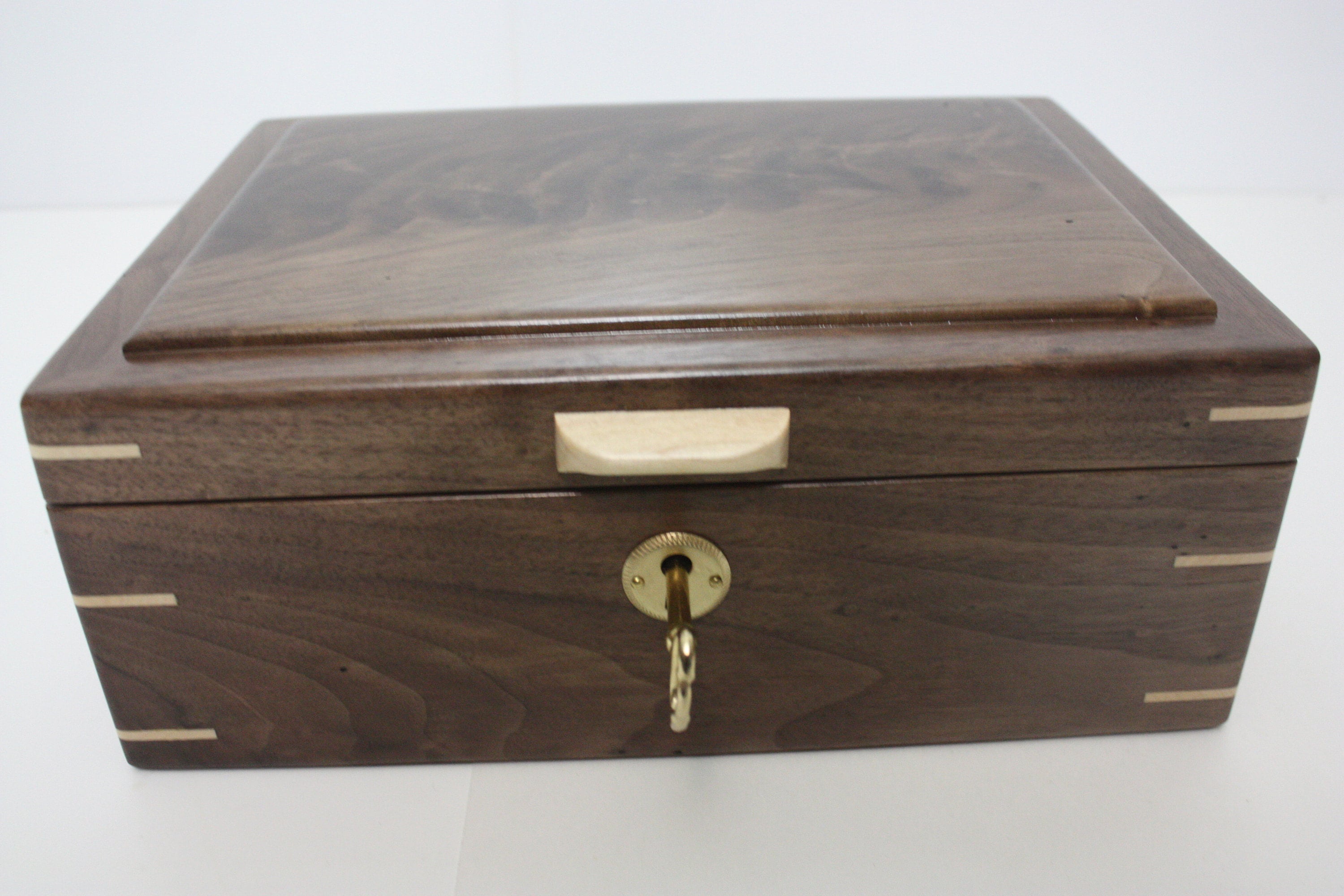 Handmade Black Walnut Locking Box