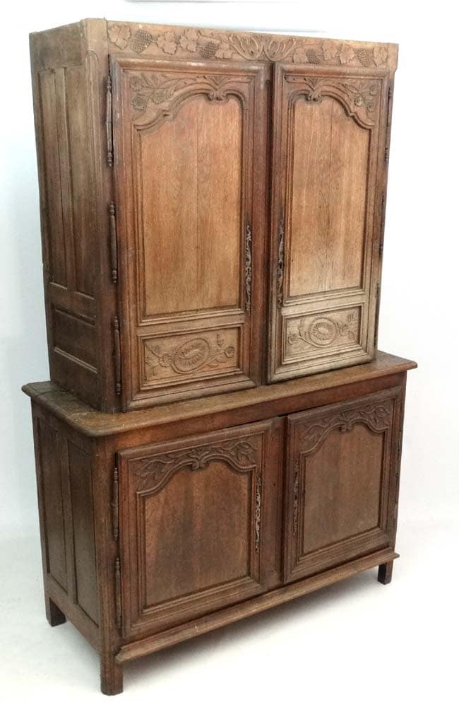 Antique French oak food cupboard