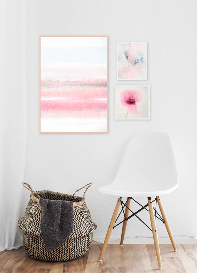 Pink Abstract Gallery Wall Art