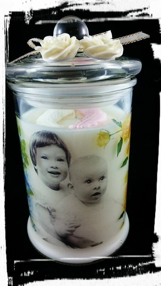 personalized memory candle made in the fragrance of Angel Wings