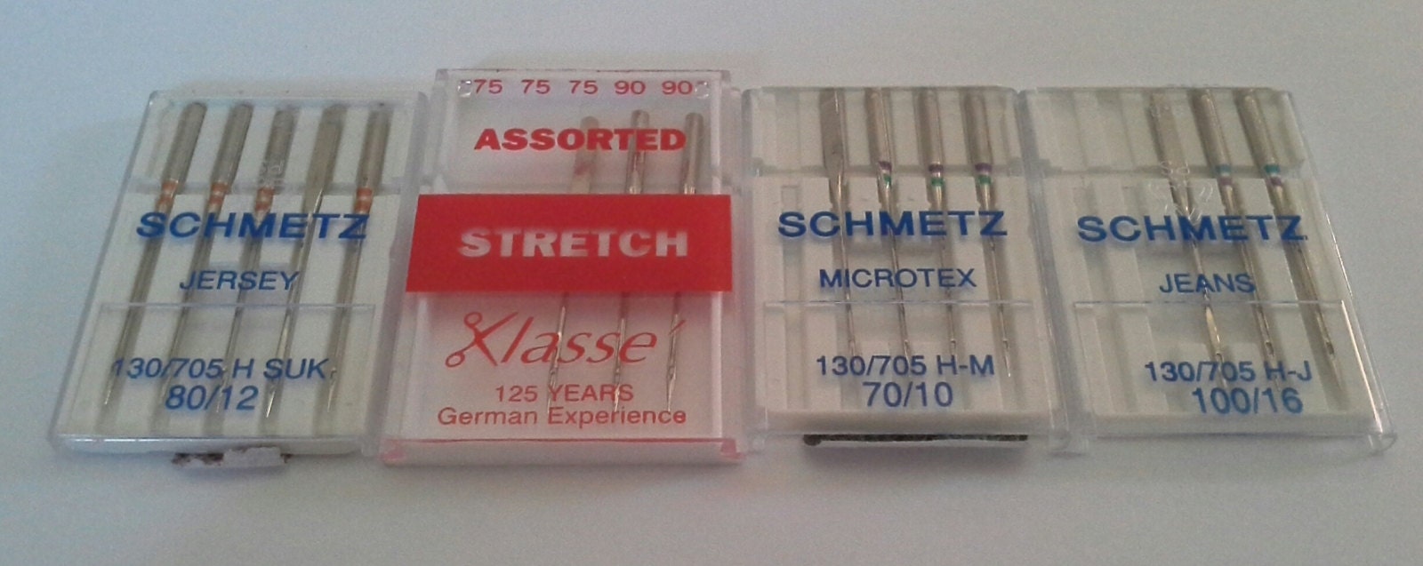 Pack 1 Size 80//12 with 3mm Gap Sewing Machine Needle Klasse Twin Needle