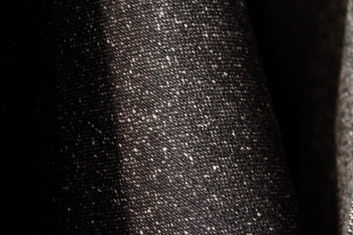 black tweed wool