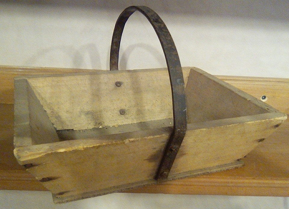 vintage French wooden trug