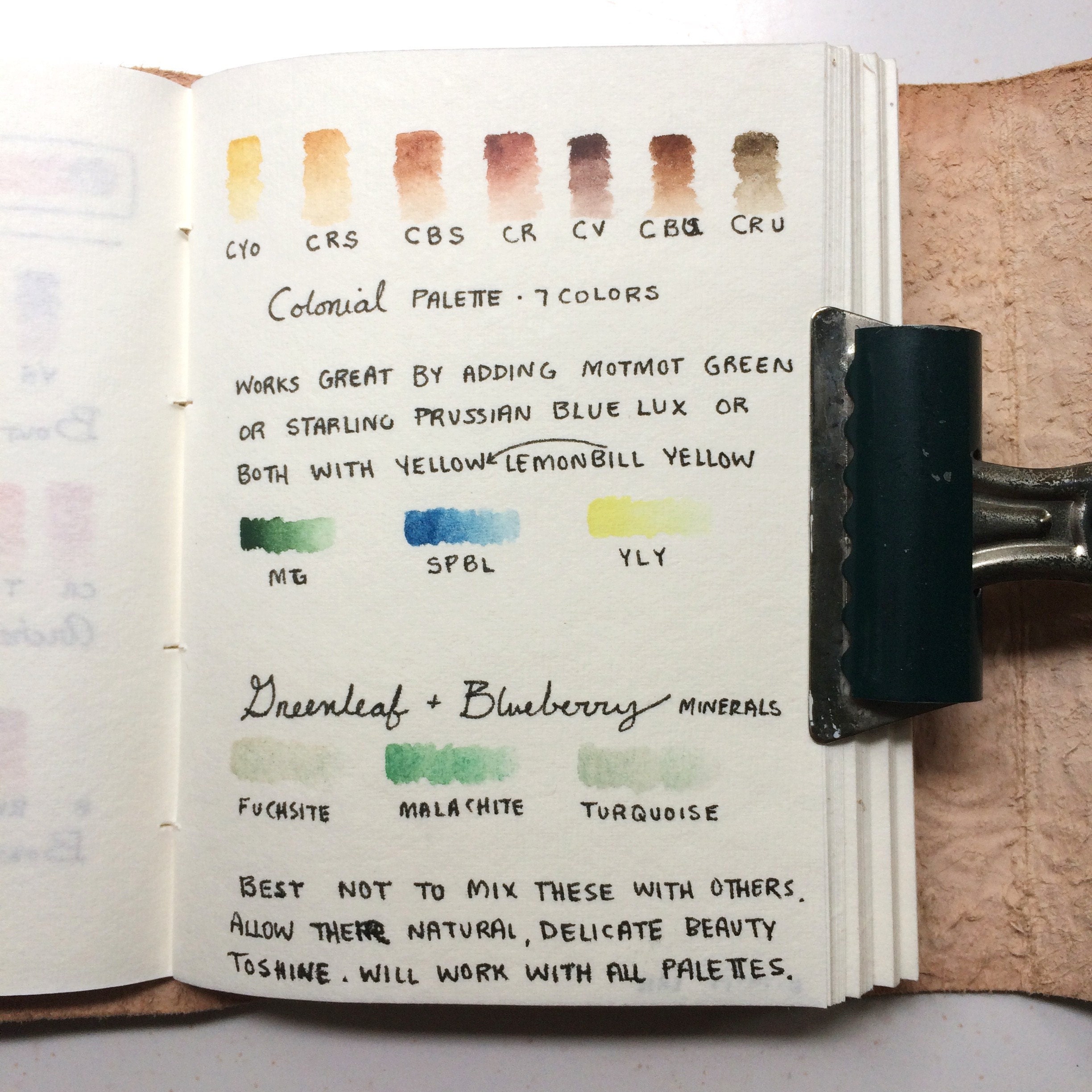 sketchbook entry for painting rainbows