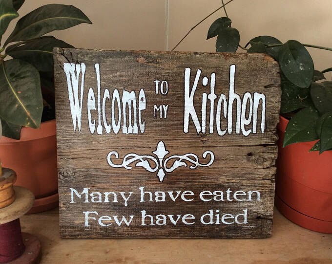 Rustic Barnwood kitchen sign