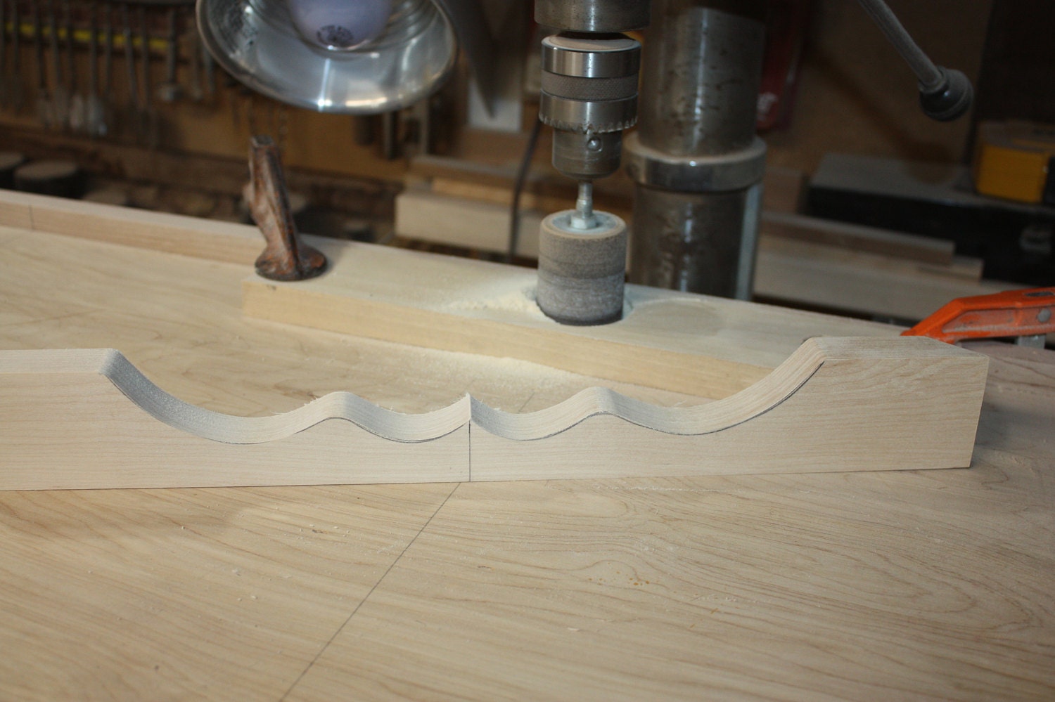 Sanding scowls on a Base for a Large Jewelry Box