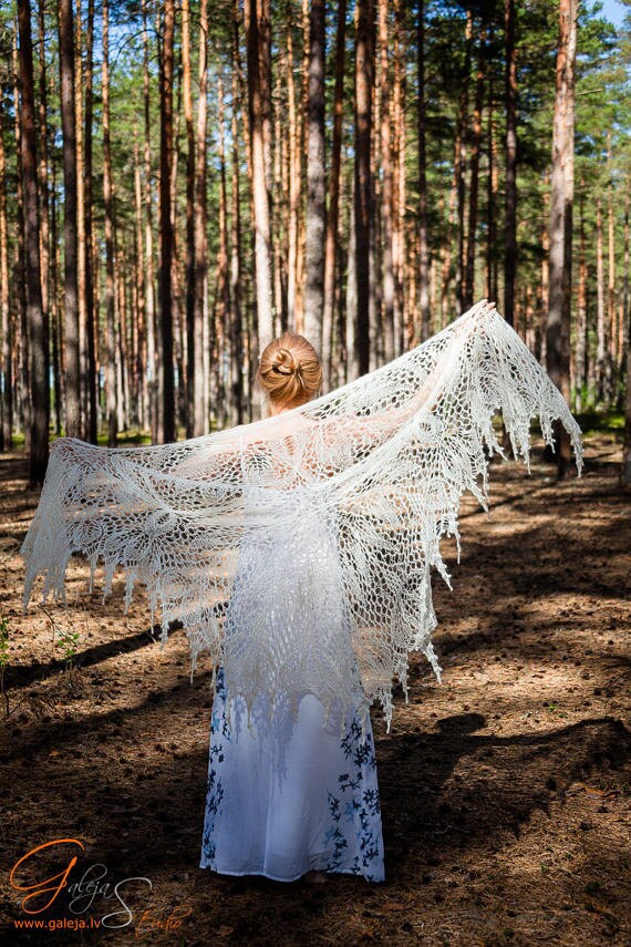Lace shawl, Big hand knitted shawl, Wedding shawl, Beaded mohair shawl, Lace bridal shawl, Knitted lace shawl, Silk shawl, Linen boho shawl
