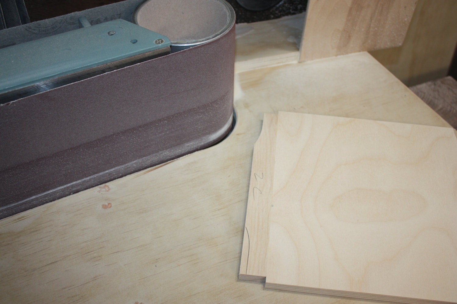 Sanding a Curve on Drawer Rails for Jewelry Box