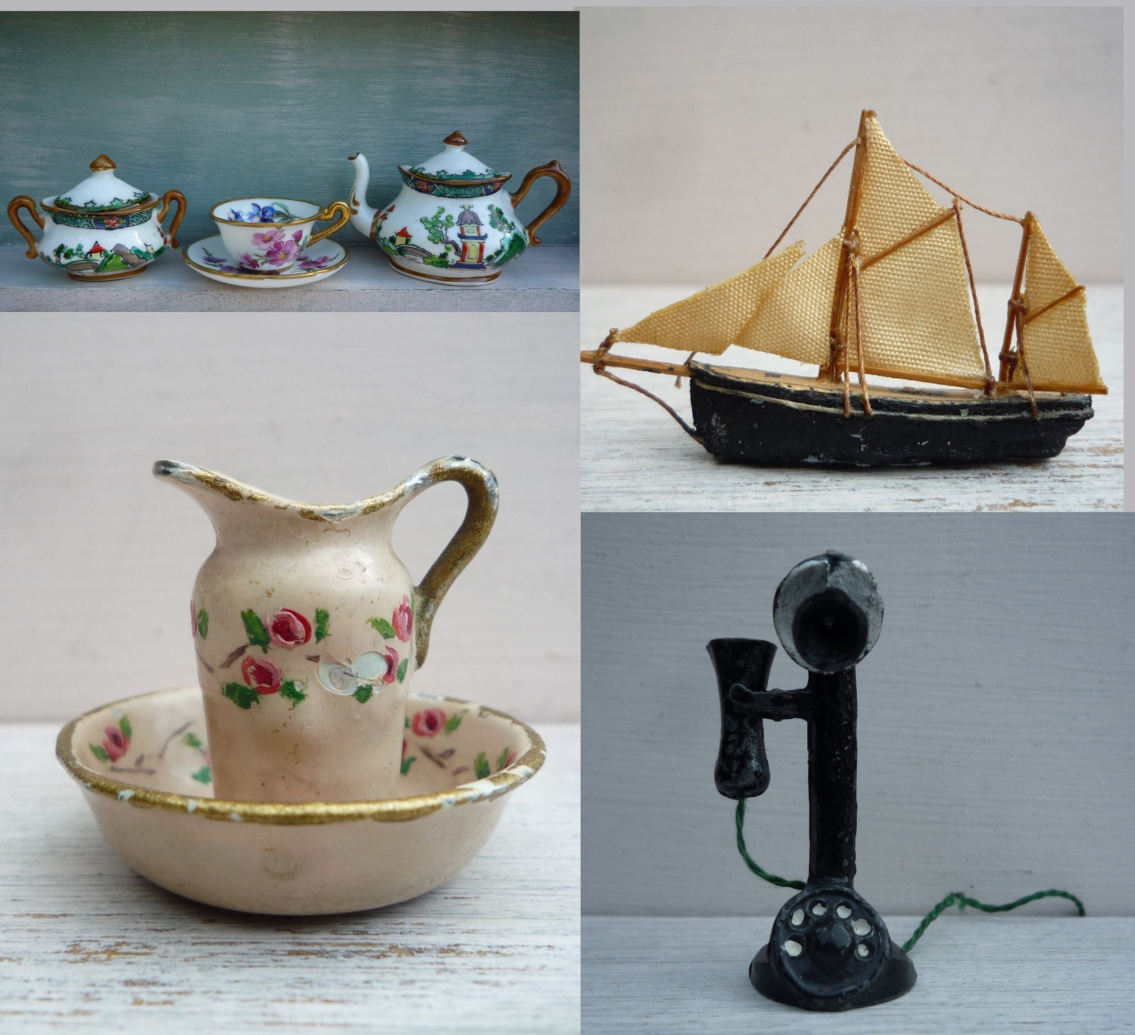 antique dolls house accessories