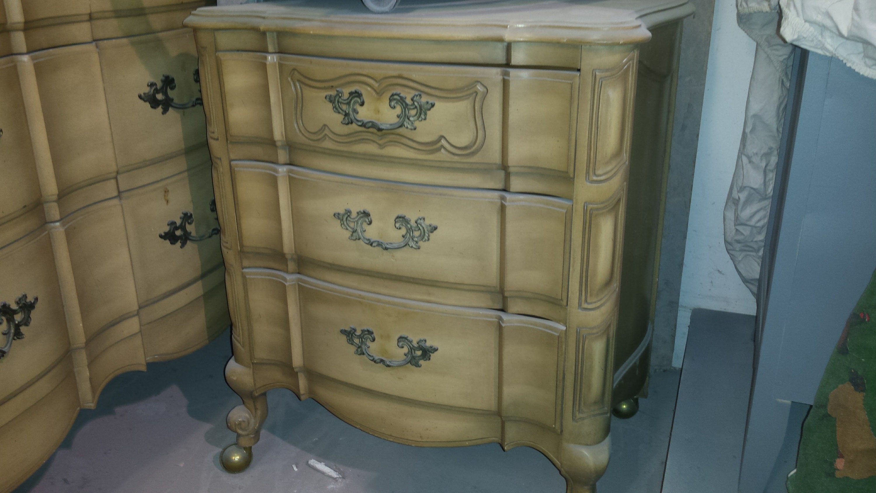 metallic, vintage, bedroom, furniture, shabby chic, french, france, furniture