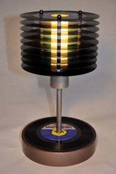 old vinyl lp into lamp