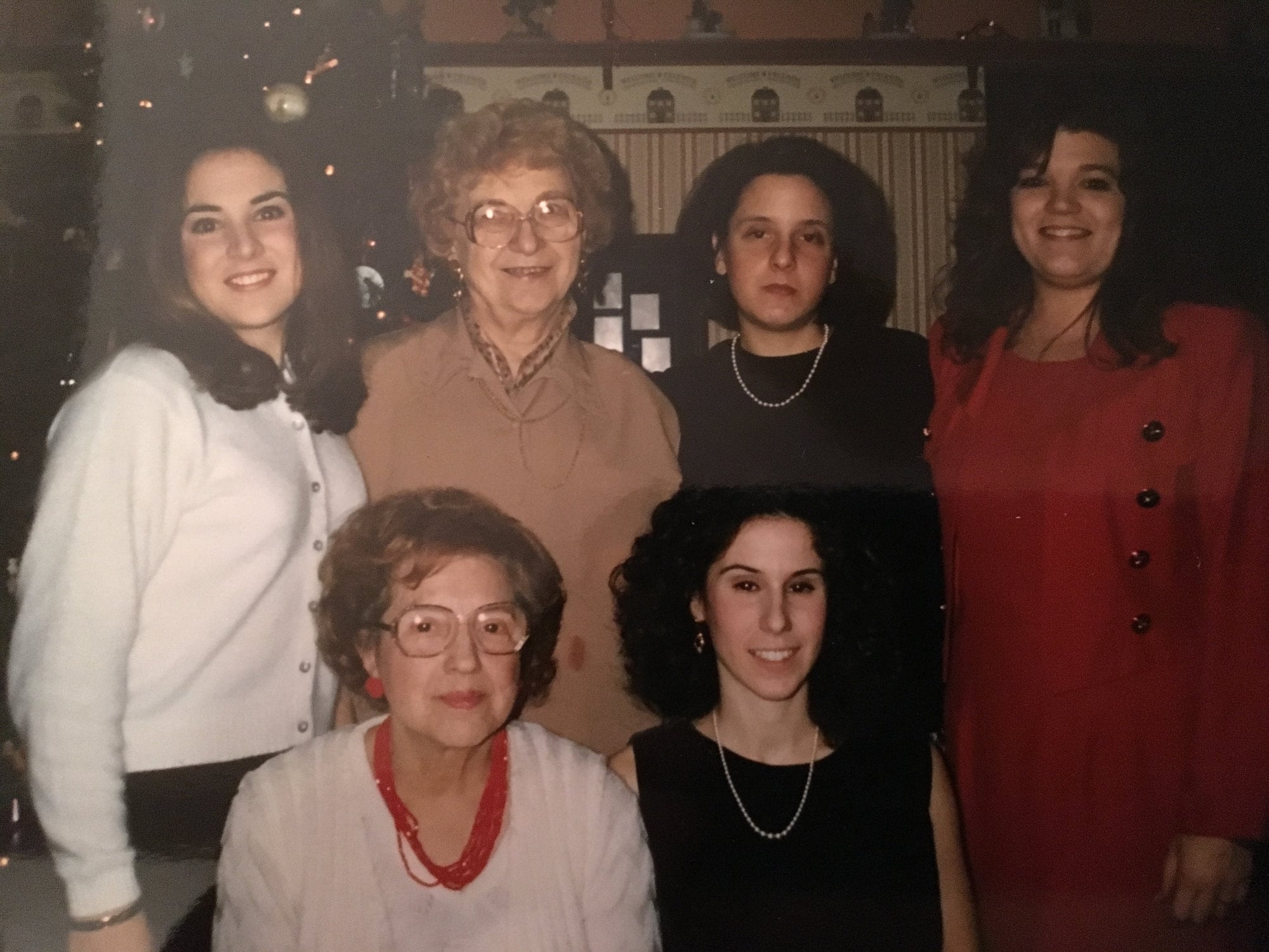 My Yaya and I are in the back row, closest to the left. This was taken on Christmas Day, 1996, four months before she passed away at the age of 77.