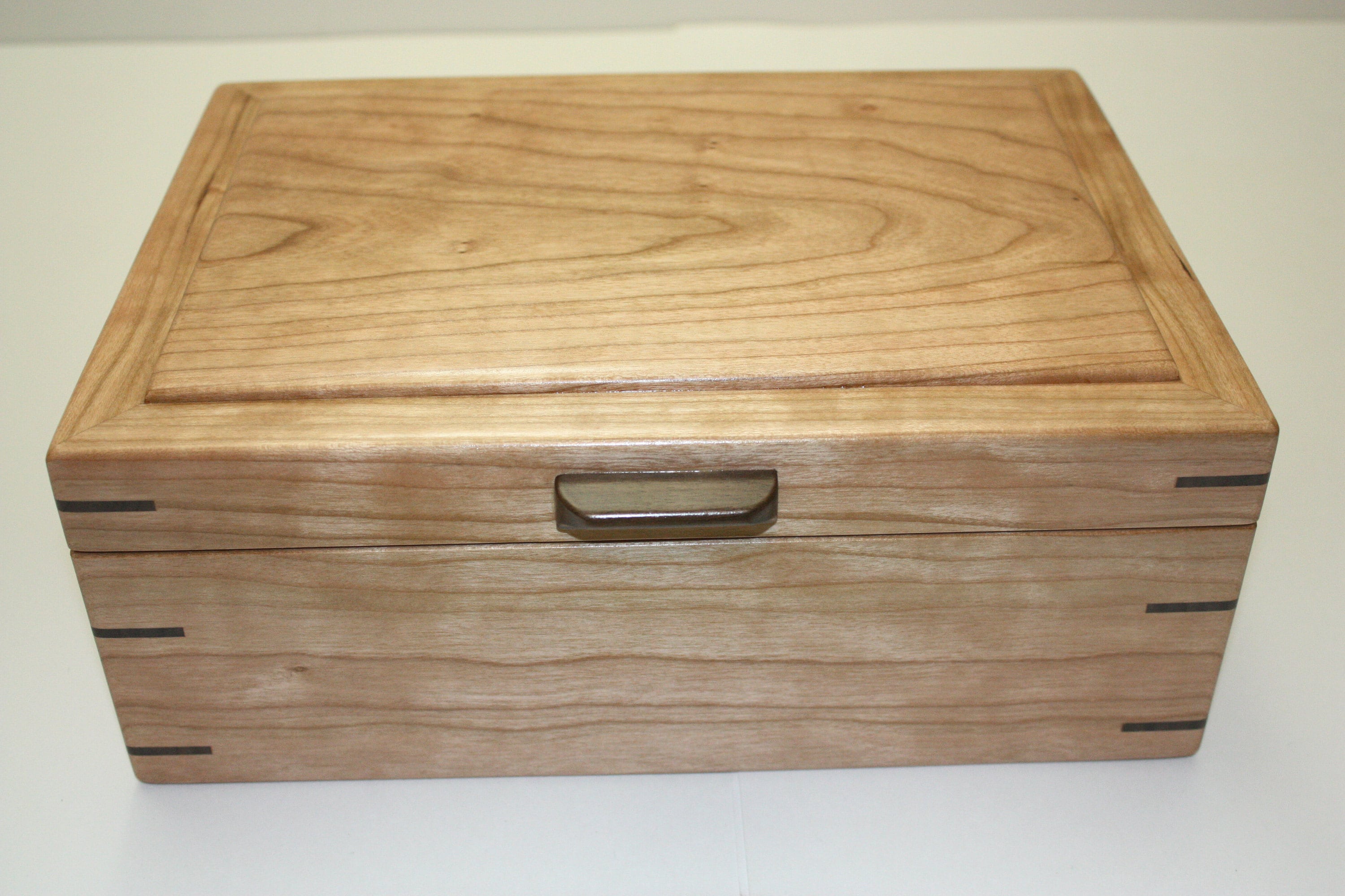 Large Cherry Wood Box For Sale