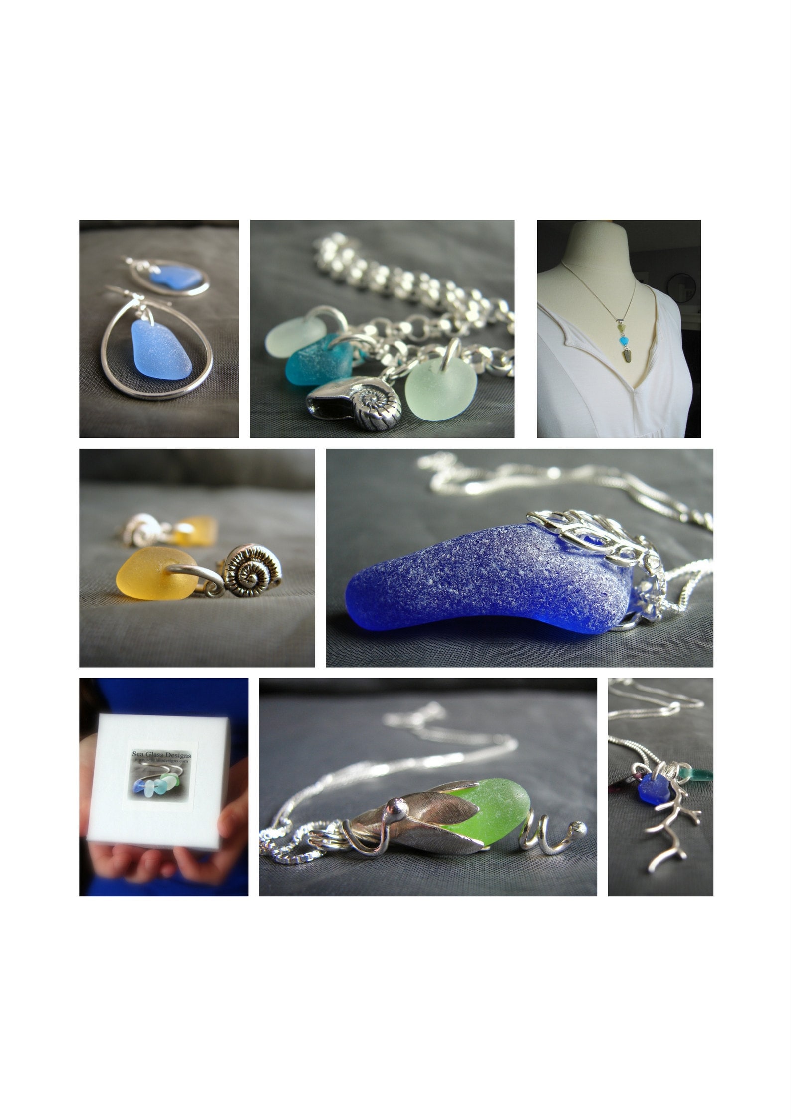 Sea glass jewelry by sea glass designs, nova scotia