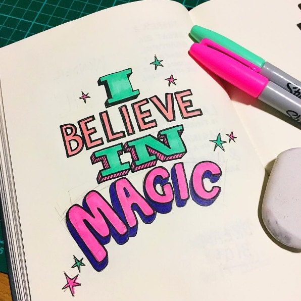 I believe in magic sketch