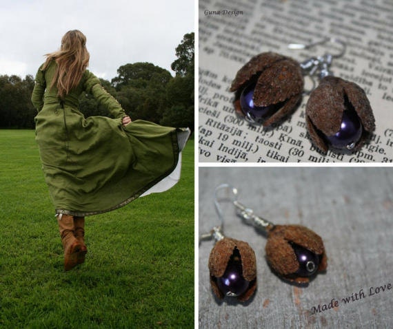 gunadesign natural material earrings