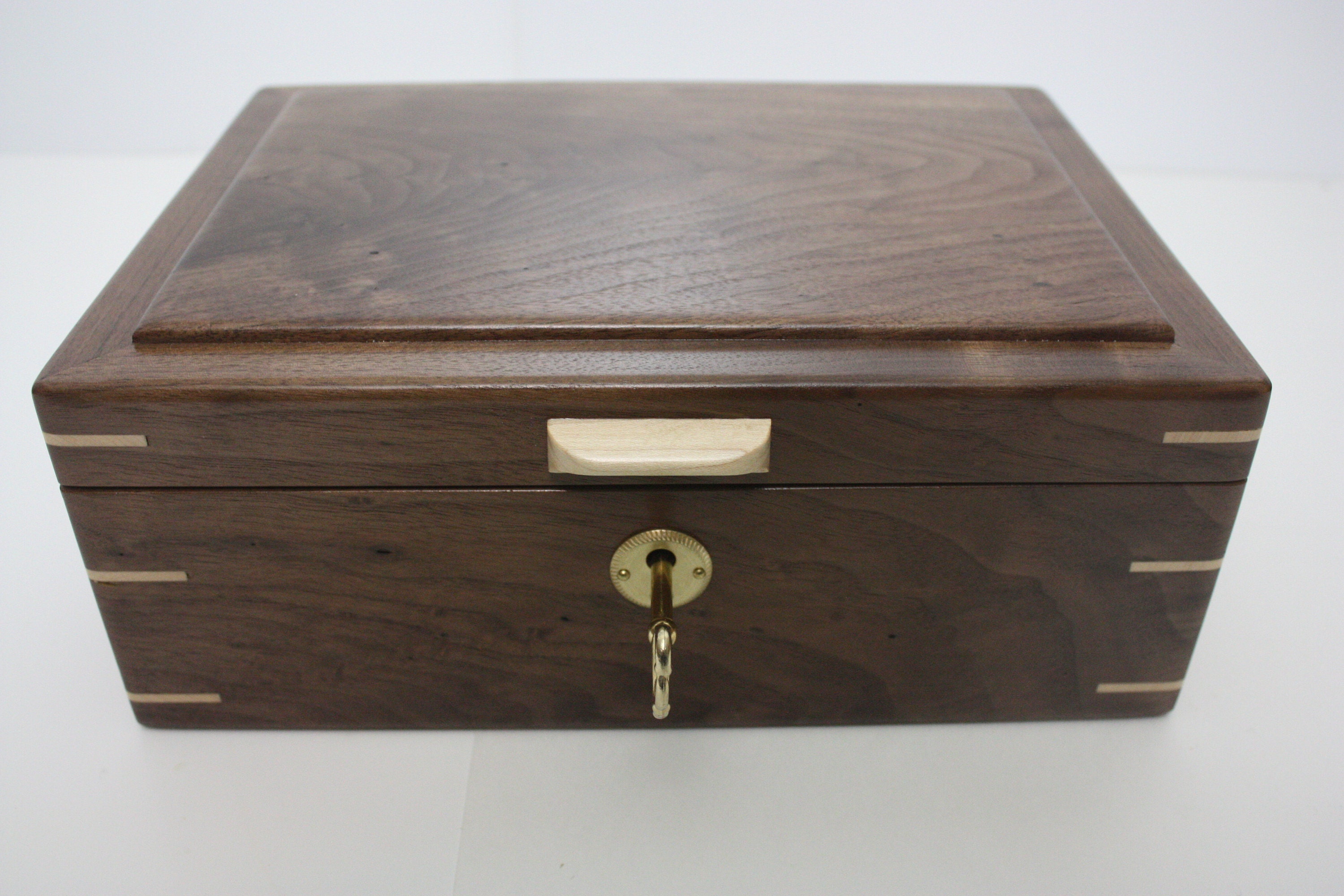 Locking Handcrafted Black Walnut Box